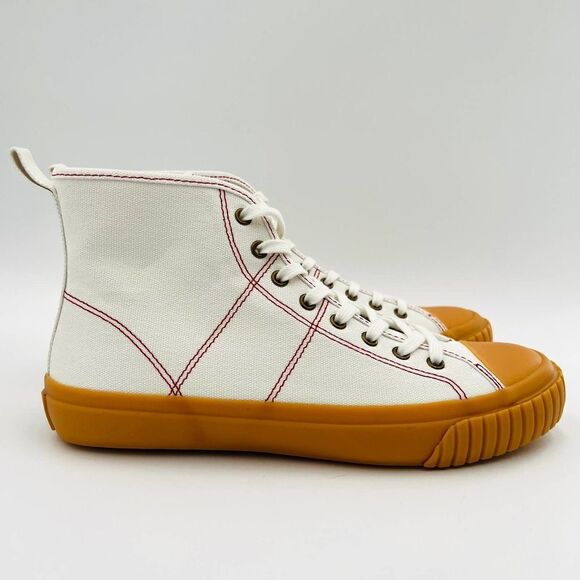 J.Crew High Top Canvas Sneaker in Ivory Gum Size 7 - Picture 9 of 13